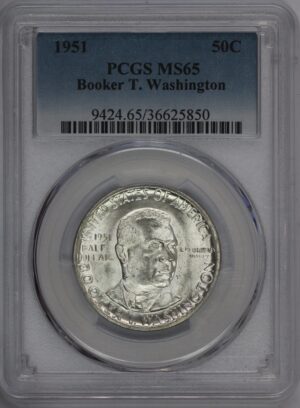 Auction - 1951 Booker T Washington Commemorative Half Dollar MS65 PCGS