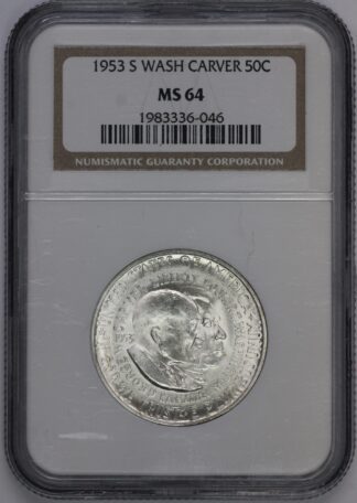 Auction - 1953 S Washington Carver Commemorative Half Dollar MS64 NGC