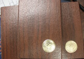 Auction - 1972 S 40% Silver Eisenhower Dollar Proof "Brown Ikes" 5 Coins In Mint Box