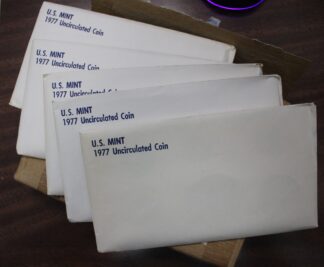 Auction - 1977 P D Clad Mint Sets In Original Box 5 Sets Total