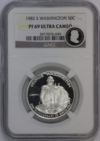 Auction - 1982 S Washington Half Dollar Commemorative PF69 Cameo