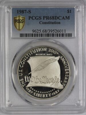 Auction - 1987 S Constitution Silver Dollar Commemorative PCGS PR68 DCAM