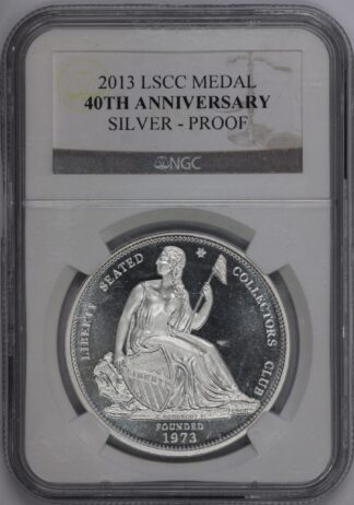 Auction - 2013 LSCC Medal 40th Anniversary Silver Proof NGC