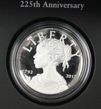 Auction - 2017 US Mint 225th Silver Anniversary Medal 99.9% 1 oz OGP
