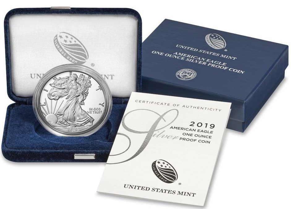 2019 S Proof American Silver Eagle OGP Portsmouth Coin & Currency Co