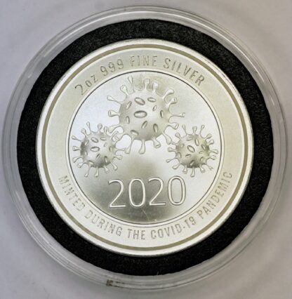 2020 Envela Mint Covid-19 2 OZ High Relief .999 Fine Silver