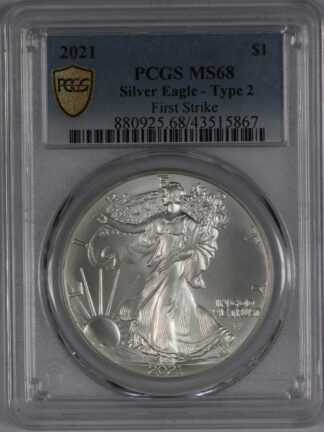 Auction - 2021 American Silver Eagle - Type 2 - PCGS MS68 - First Strike