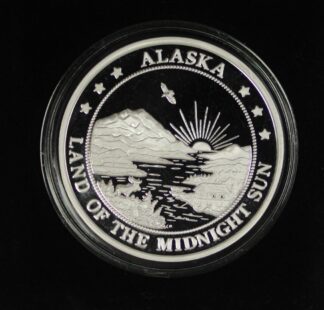 Auction - Alaska Mint Medallion Land Of The Midnight 1 oz .999 Silver