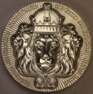 AUCTION- 100 Grams .999 Fine Silver Scottsdale Mint Stacker Round