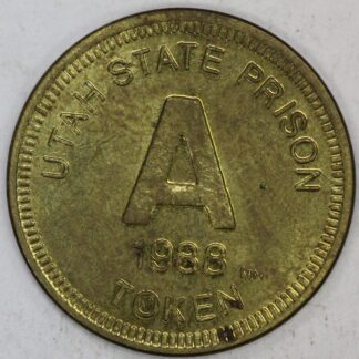 AUCTION- 1988 Utah State Prison Token "A"