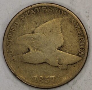 AUCTION- 1857 Flying Eagle Cent Cleaned and Very Circulated