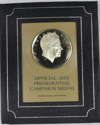AUCTION- Official 1972 Nixon Presidential Campaign Medal Sterling Silver Proof Finish