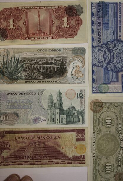 Mexico 5-Coin Set – 5, 10, 20, 50 Centavos & 100 Pesos, UNC, World Coins
