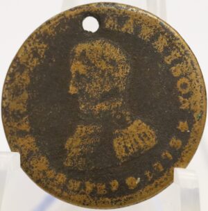 Auction - 1840's William Henry Harrison Campaign Token Holed