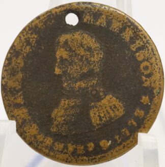 Auction - 1840's William Henry Harrison Campaign Token Holed
