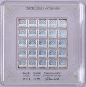 Auction - 25 Grams Geiger Bars In Plastic Holder Toning On Bars