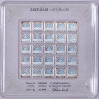 Auction - 25 Grams Geiger Bars In Plastic Holder Toning On Bars