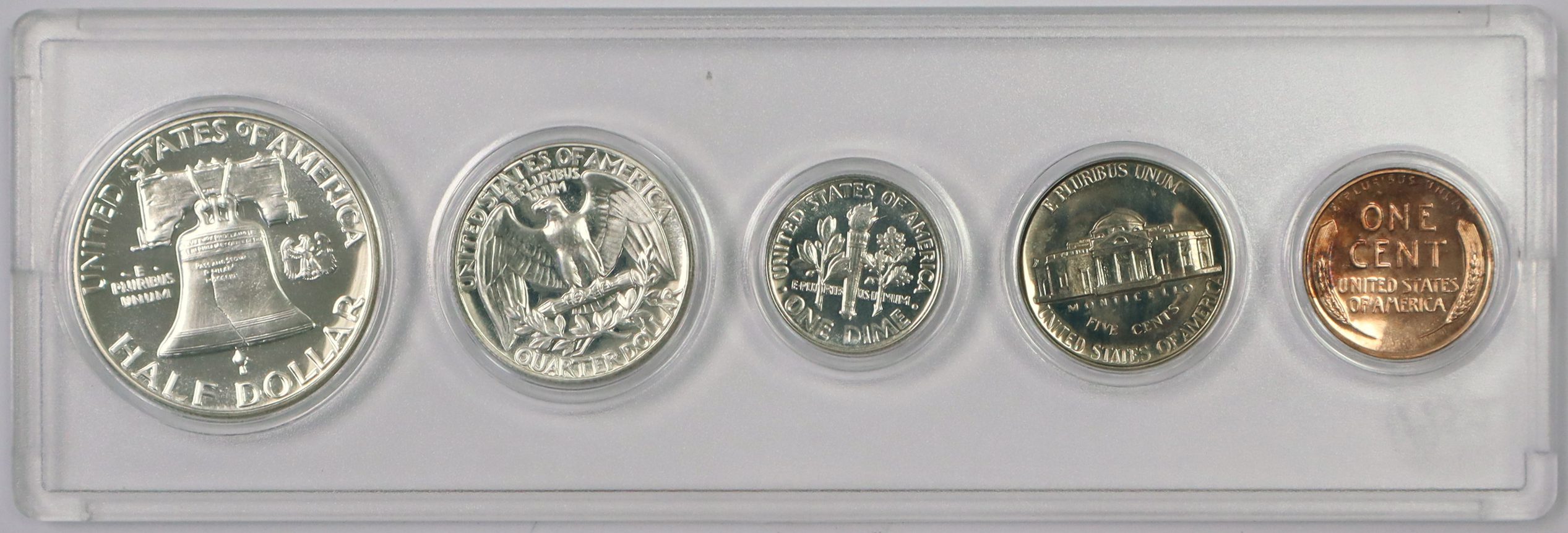 1952 Proof Set 5 Coins In Snap Holder Portsmouth Coin & Currency Co