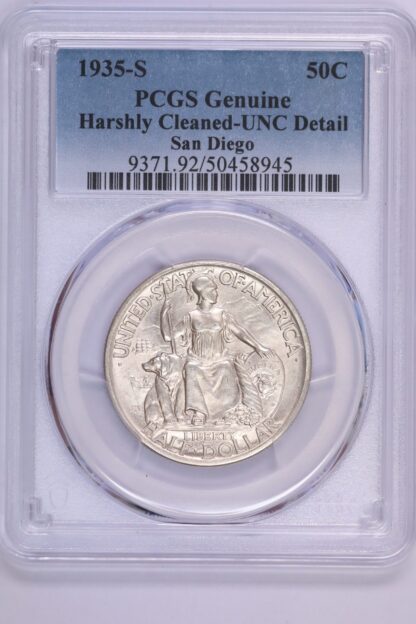 Auction – 1935 S San Diego California Silver Half Dollar