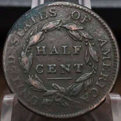 1811 Classic Head Half Cent Key Date VF30 Some Green Verdigris