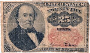 Auction - 1874 Fractional 25 Cent Currency