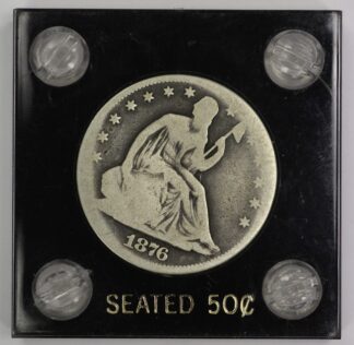 Auction - 1876 CC Seated Liberty Half Dollar - Black Plastic Holder