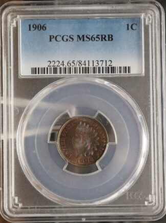 Auction - 1906 Indian Cent MS65 BN Toned PCGS