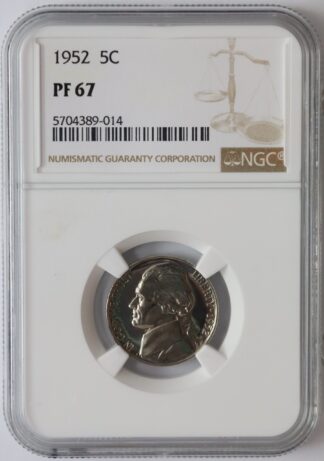 Auction - 1952 Proof Jefferson Nickel PF67 NGC