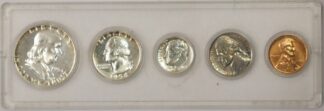 1954 Proof Set 5 Coins In Snap Holder - Some Toning