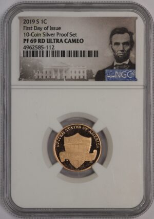 Auction - 2019 S Proof Lincoln Shield Cent NGC PF69 UC FDOI - Lincoln Label