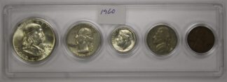 1960 Year Set Half Dollar, Quarter, Dime, Nickel and Cent Circulated