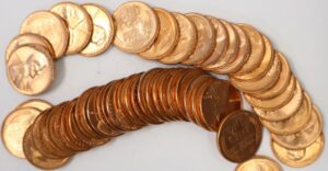 Auction - 1955 D Lincoln Wheat Cent UNC Roll