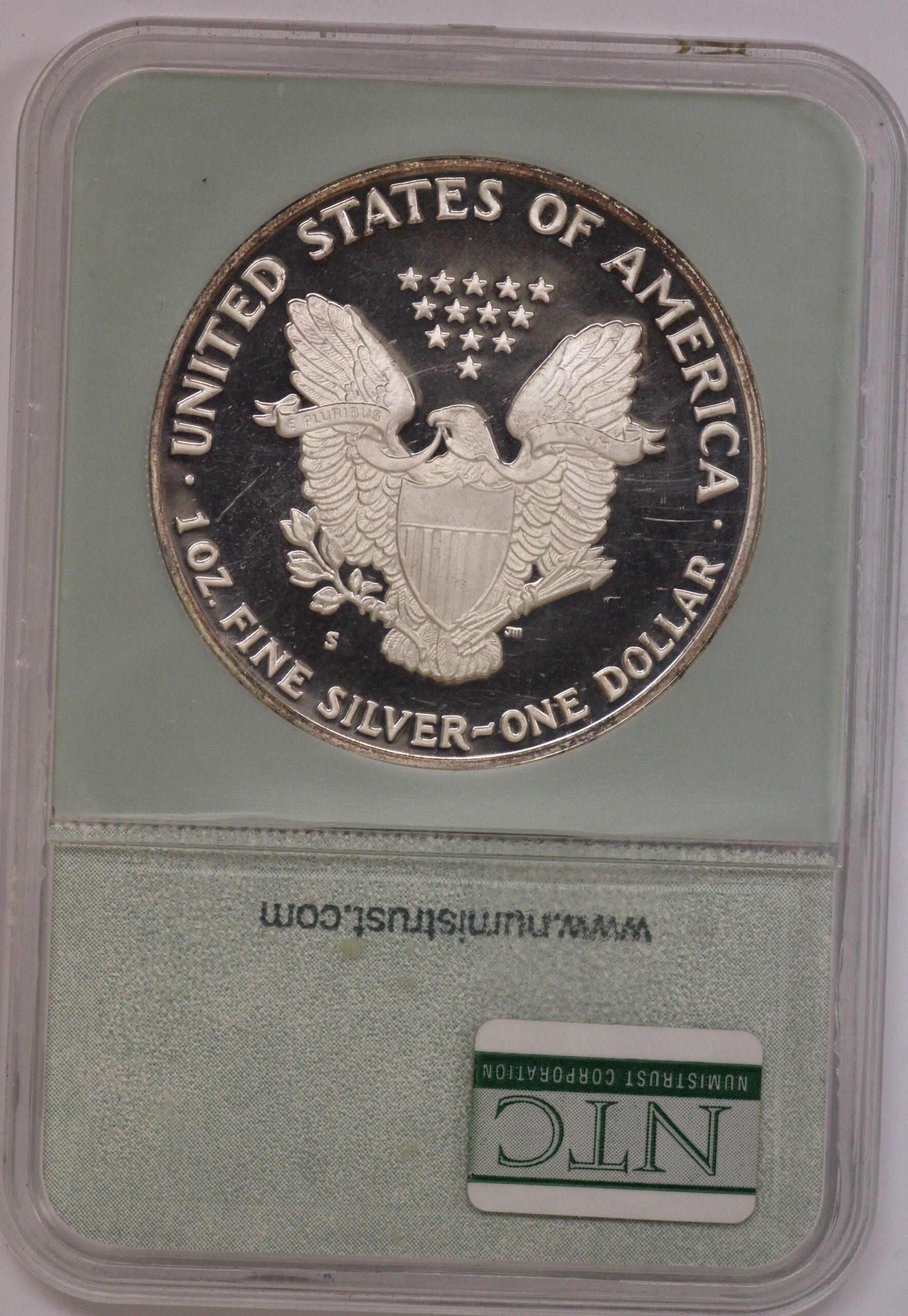 Auction - 1986 S American Silver Eagle NTC PR70 DCAM - Toning - Image 2
