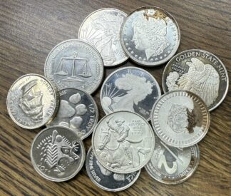 1/2 oz Random .999 Silver Rounds Toned