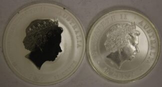 AUCTION-   2016 Australia 50 Cents 1/2 .999 Silver Each Tiger Shark & Year of the Monkey