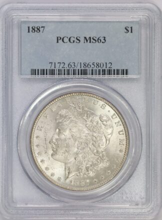 Auction - 1887 Morgan Dollar MS63 PCGS Reverse Toning