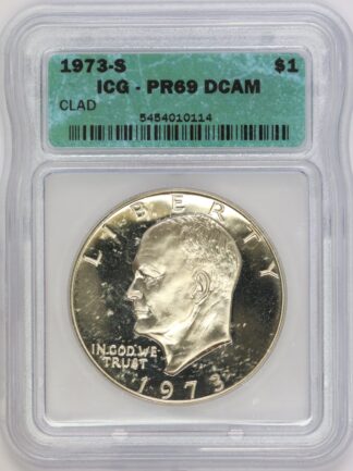 Auction - 1973 S Eisenhower Clad Dollar PR69 DCAM ICG