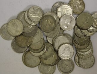 Roll of 50 Canada 80% Silver Dimes Dated Between 1939-1966