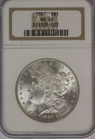 1887 Morgan Dollar NGC MS65