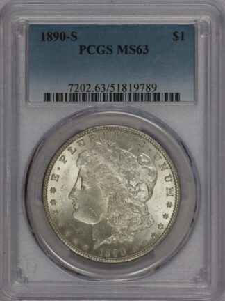1890 S Morgan Dollar MS63 PCGS