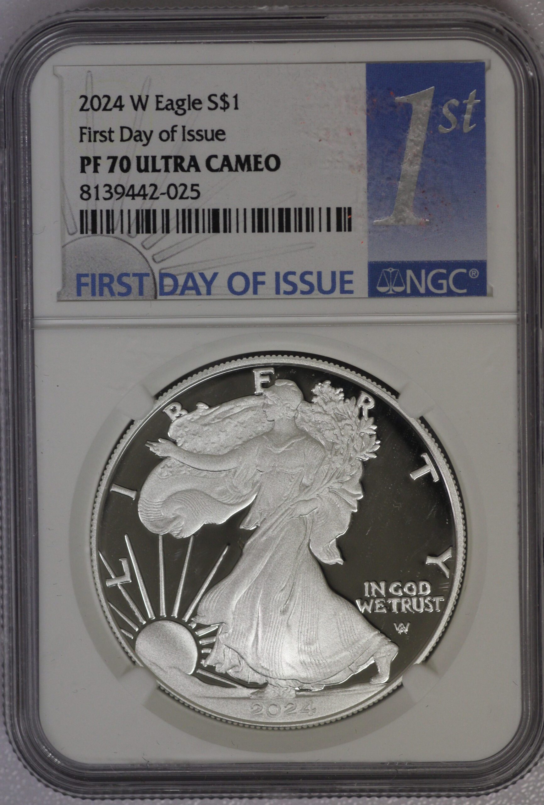 Auction – 2024 W Silver Eagle Proof NGC PF70 Ultra Cameo – First