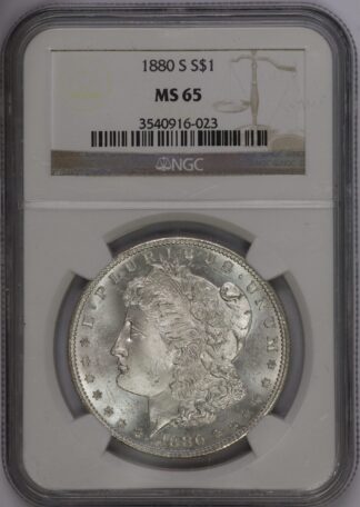 1880 S Morgan Dollar NGC MS65