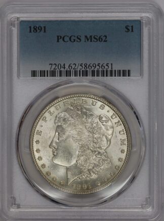 1891 Morgan Dollar PCGS MS62