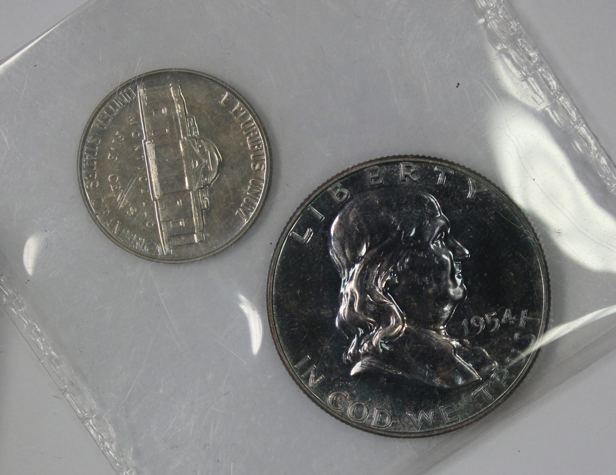 Auction - 1954 Proof Set Coins Have Toning & Cello Isn't Original Has Original Box - Image 4