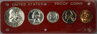 Auction - 1962 Proof Set With Toning On Coins In Broken Red Holder