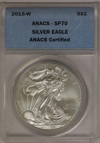 Auction - 2015 W Burnished American Silver Eagle ANACS SP70