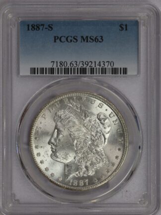 1887 S Morgan Dollar PCGS MS63