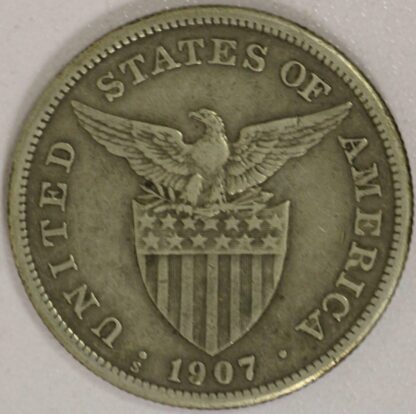 1907-S Philippines Silver Peso Circulated – Portsmouth Coin
