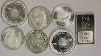 AUCTION-   1.15 Troy Ounces Total of Fractional .999 Silver