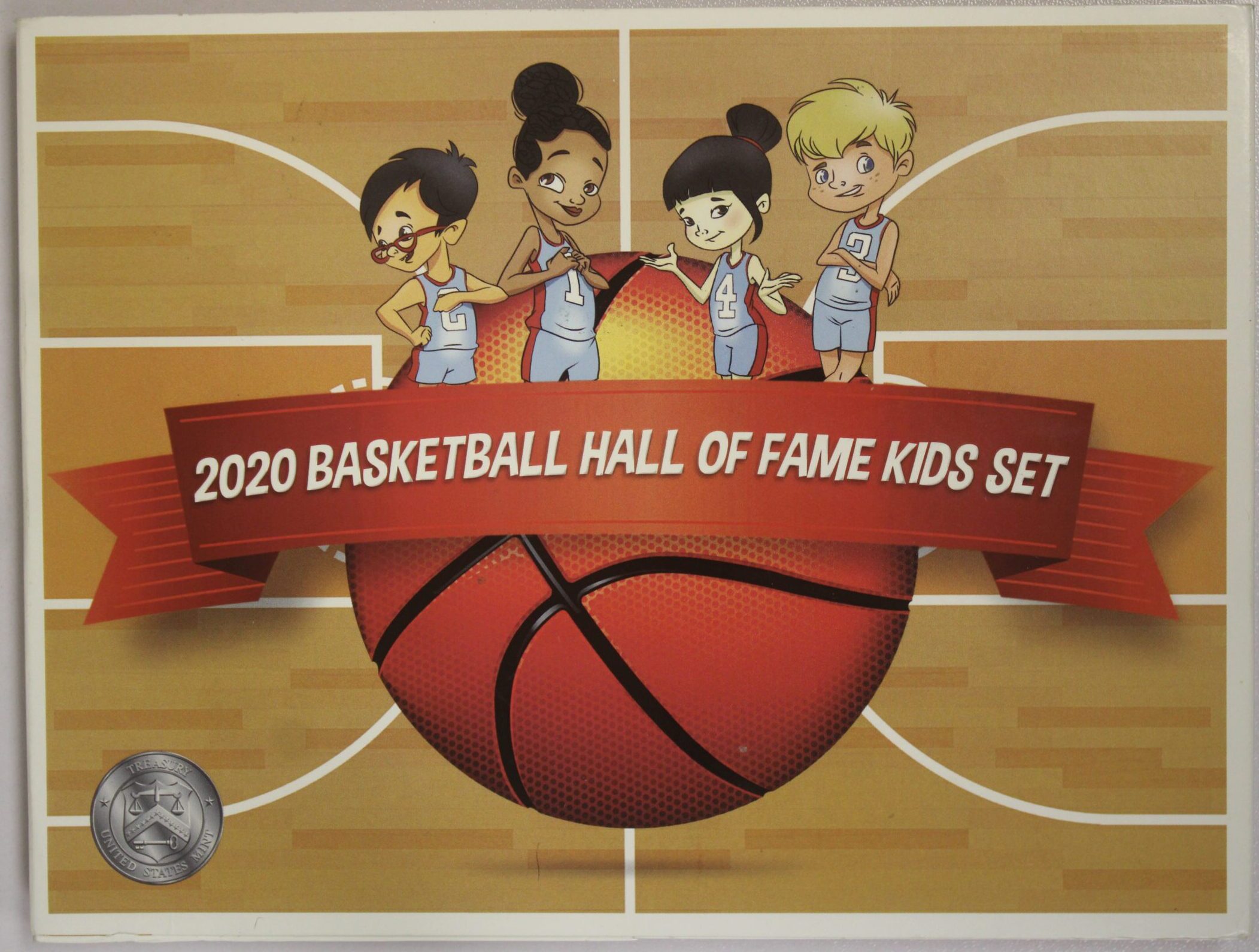 AUCTION- 2020 Basketball Hall of Fame Kids Set with Enhanced Uncirculated Half Dollar